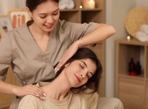 Head, back and shoulder massage